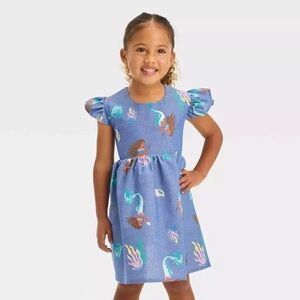 Disney Little Mermaid Blue Dress 3T